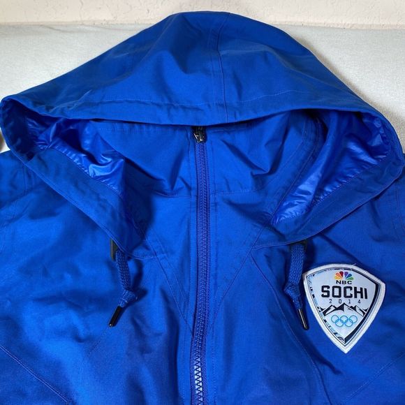 NIKE SOCHI 2014 Olympics Women’s Hooded Blue Winter Coat Sz XL - Picture 11 of 16